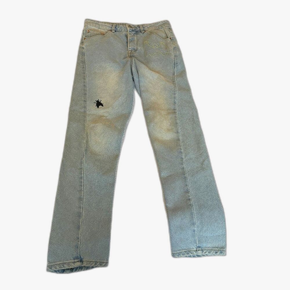 ASOS Embroidered High‑Rise Jeans Size 28